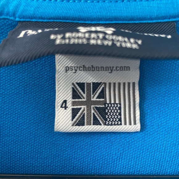 Psycho Bunny Blue Polo Shirt, European size 4 - Picture 4 of 8